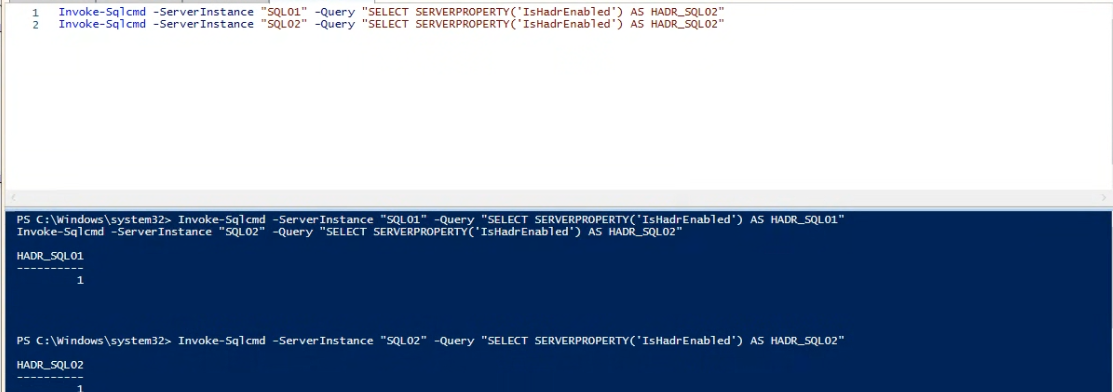 IsHadrEnabled = 1 확인 (PowerShell)
