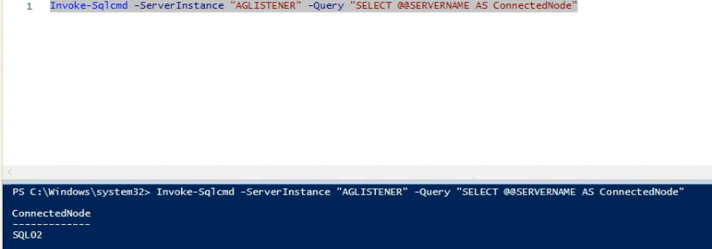 Listener 접속 — ConnectedNode: SQL02