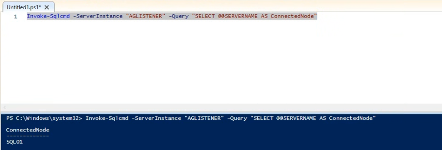 Listener 접속 — 이제 ConnectedNode: SQL01