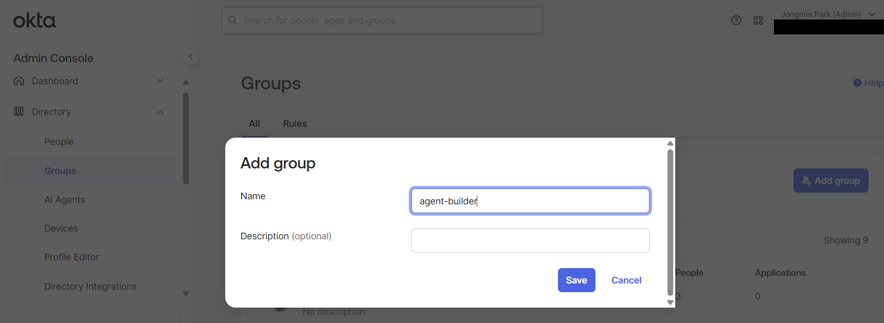 Add group — agent-builder