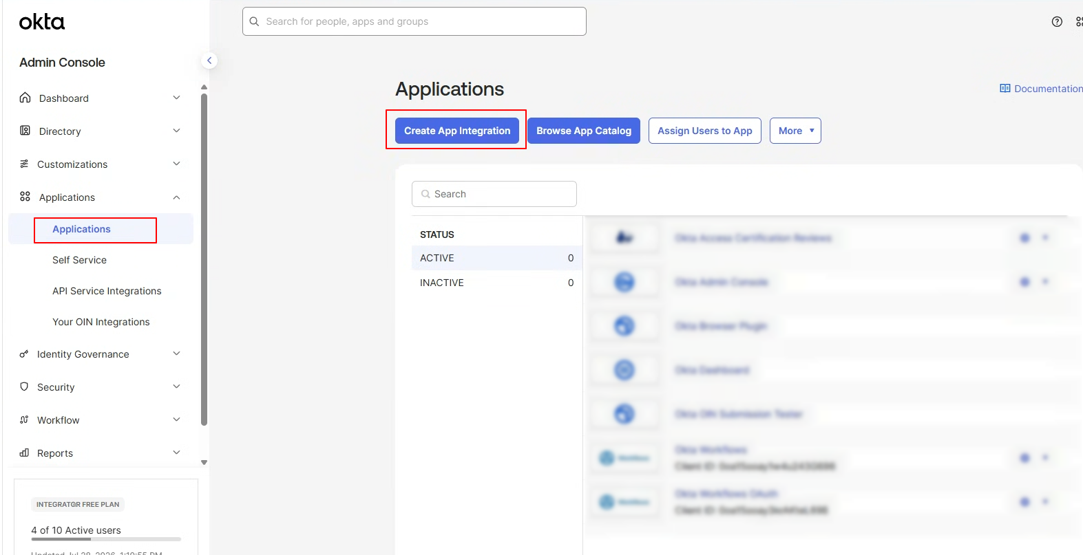 App Integration 생성