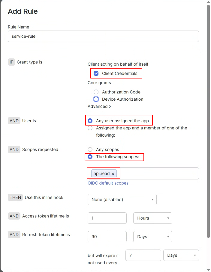 Add Rule — service-rule