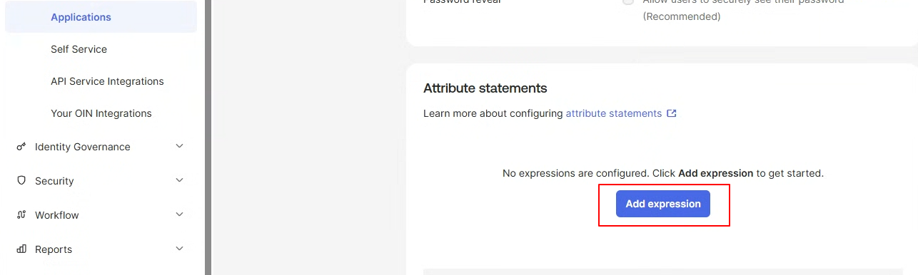 Attribute statements 초기 상태
