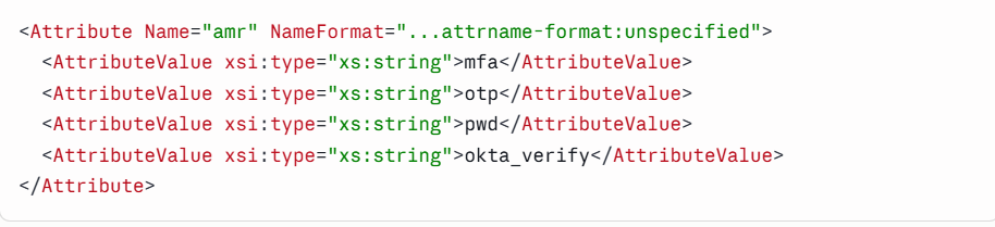 amr Attribute의 XML 구조